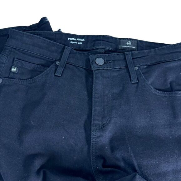 AG Adriano Goldschmied The Prima Ankle Cigarette Black Skinny Jeans Sz 25R - Picture 4 of 7